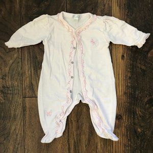 Kissy Kissy footed onesie, size 0-3 months